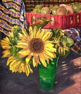 Sunflowers for Sale
oil on canvas
